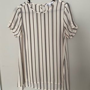 DR2 vertical stripe cream high low top